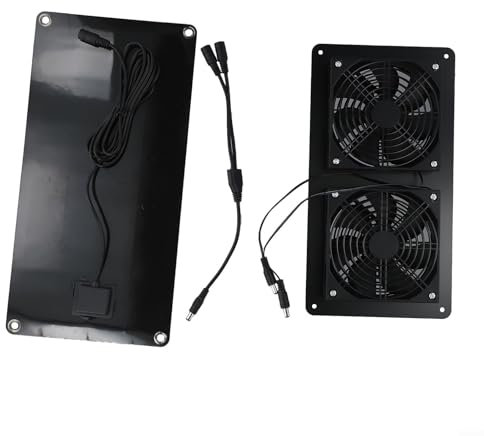 Ventilateur d'extraction à énergie solaire 30 W 12 V, IP65, panneau solaire, ventilateur de refroidissement pour camping, caravane, yacht, serre, niche, poulet