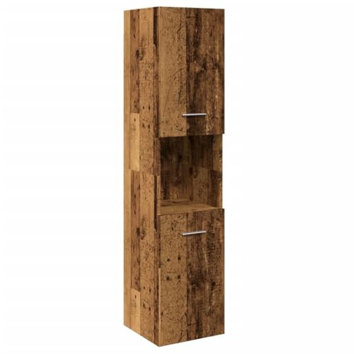 vidaXL Bad Hängeschrank, Badschrank mit Stauraum Wandmontage, Wandschrank Schrank für Badezimmer, Badmöbel Badezimmerschrank, Altholz-Optik Holzwerkstoff