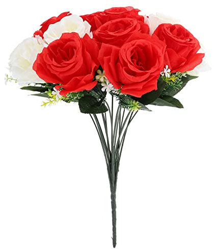 ROMISBABA Bouquet Artificiali Per Cimitero Teste Stabilizzate Decorazione Per Cerimonie Commemorative Manutenzione Per Hotel e Matrimoni