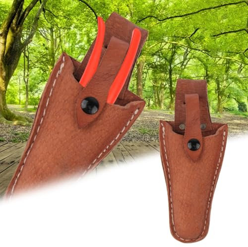 Funda para tijeras de podar, bolsa de almacenamiento de piel de vaca para tijeras de podar, práctica bolsa de herramientas de jardín para alicates, tijeras de podar, tijeras de podar y tijeras de
