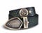 Herren Western Gürtel, Cowboy Ledergürtel Vintage Schnalle Gravurgürtel, Für Jeans Weihnachten Herrengürtel Geschenke,Green b,110CM/43.3''