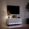 IKAYAA Mobile Porta TV 100 cm Mobile TV a Parete con Luci LED Mobile TV Soggiorno 100 cm Mobile TV sospeso Mobili soggiorno-Bianco-100 cm