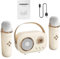 Jubepk Portable Karaoke Speaker Microphone, Wireless Karaoke Mic for Adults, Portable Home Entertainment Mic Speaker Set with Charging Cable Portable