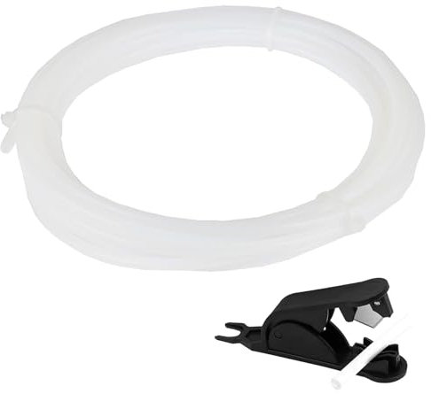 4M PTFE Schlauch(4mm OD, 2.5mm ID) für 1,75 mm 3D Drucker Filament Kompatibel mit Creality K1/K1 Max/Ender 3 V3 Kompatibel mit Bambu Lab A1 Mini/A1/P1p/P1s/X1c/Ams/P1/X1-Serie mit Rohrschneider
