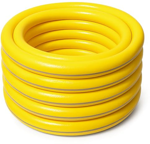Gartenschlauch 1 Zoll Wasserschlauch – 20 m / 30 m / 50 m – Gelb oder Grün – Hochdruck & UV-beständig (Gelb, 20m)