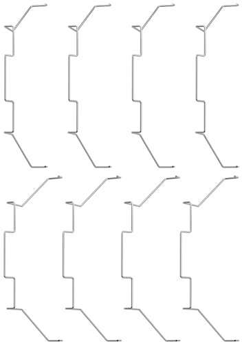 upHere 8 Pcs Fan Buckle, 120mm CPU Cooler Fan Mounting Clip, Stainless Steel CPU Wire Buckle for 120mm Fans, Two Sizes Fixed Buckle Easy to Install Elastic Wire Buckle Bracket, Silver