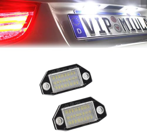Fouedy Auto-Kennzeichenbeleuchtung für Ford Mondeo MK3 B4Y 2000–2007, LED-Kennzeichenbeleuchtung, weiß, Canbus, 6000 K