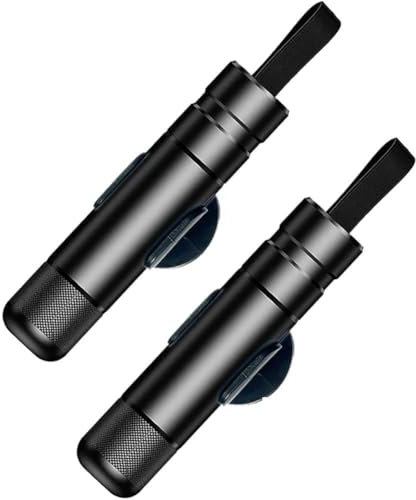 Safe Hero Life Hammer, 2-in-1 Auto-Sicherheitshammer, Multifunktionaler Autoscheibenbrecher, Gurtschneider, Nothilfe Zum Entriegeln von Autositzschnalle unter Wasser(Black*2pcs)