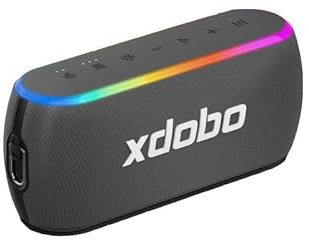 xdobo X8 III Portable Bluetooth Speaker Small Bluetooth Speaker Waterproof: IPX7 Computer Speakers Wireless with RGB Lights for Home/Outdoor/Party/Beach/Birthday Gift