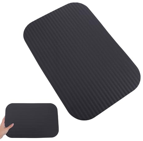 POPETPOP Garten Kniekissen Nbr 29x19x1,5cm Schwarz Wasserabweisendes Kniepolster für Gartenarbeit Reinigung Handwerk und Yoga