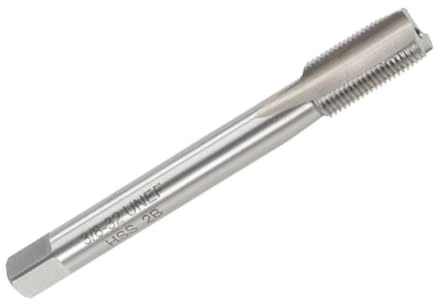 JoyousMall HSS 3/8-32 UNEF Tap Filettatura destra, in acciaio ad alta velocità per acciaio al carbonio, acciaio legato e ghisa, lunghezza 73 mm, argento