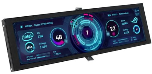 Tuidzljd Monitor Secondario Turing Smart Screen 9.2 IPS USB per PC Gaming e Display Ufficio CPU GPU RAM Monitor per Computer