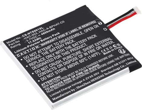 Generic replacement battery compatible for Nintendo HAC-003, HAC-A-BPHAT-C0, HAC-A-BPHAT-C1...
