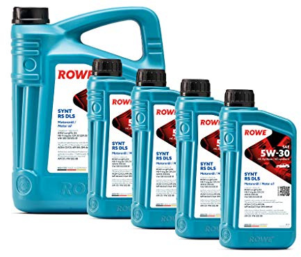 ROWE - 5 + 4x 1 Liter HIGHTEC SYNT RS DLS SAE 5W-30 Motorenöl - PKW Motoröl für Modelle mit Abgasnachbehandlung und Turboaufladung