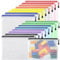EOOUT 16pcs Mesh Zipper Pouch, Puzzles, Board Game Storage Bags for Organizing, Waterproof Zip File Bags, Letter Size, A4 Size, for School Office Supplies, Storage Bags, 8 Colors