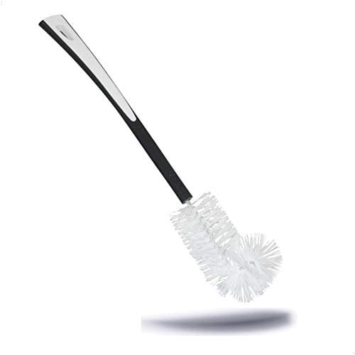 Kerafactum Flaschenbürste lang Spülbürste reinigt Trinkflaschen Babyflaschen universal Spül Bürste Flaschen Krüge Teekanne Kaffeekanne Bottle Brush 34 cm gebogener Kopf bessere Bodenreinigung