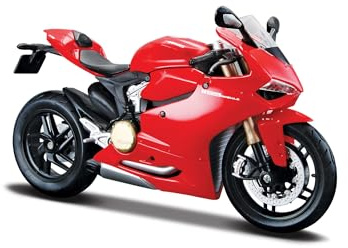 1:18 MOTORBIKE DUCATI 1199 PANIGALE- 18 PC DISPENSER – Premium Quality Toy with Realistic Details, Safe for Kids, Encourages Imaginative Play – Maisto Bburago
