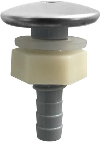 Düse aus Edelstahl / ABS für Blower de Spa – 36 mm Länge, 9 mm Durchmesser der Schraube – vollständige Installation mit Dichtung und Spannmutter