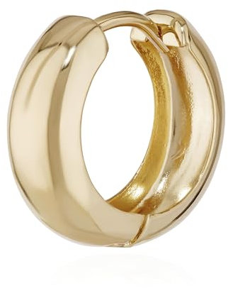 NKlaus Einzel 585er 14 Karat Gold gelbgold Klappcreole 15 x 5,1mm Ohrring Hochglanzpoliert Rund 4742