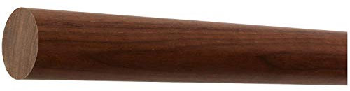 TIBU Nussbaum Holz Handlauf Geländer 30-500cm Wandhandlauf Wand Treppe, Länge: 4100 mm / 410 cm / 4,1 m Enden:gekappt (sägerau)