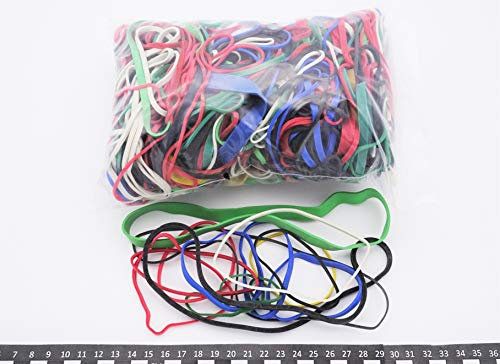 PROGOM Gummibänder, 500 g – mehrere Farben, Größen (30 mm-200 mm), Breiten (1,7 mm-10 mm)