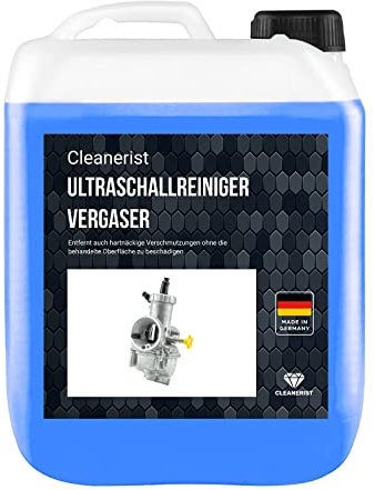 Cleanerist Nettoyeur à ultrasons pour atelier, carburateur, pièces automobiles, 10 l, concentré pour appareils à ultrasons pour le nettoyage des moteurs, des systèmes de freinage, des arbres, des