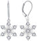 JO WISDOM Damen Hängende Ohrringe Schneeflocke Silber 925 mit 3A Zirkonia Kristall,Ohrhänger Weihnachtsgeschenk für Mädchen,Schmuck für Frauen