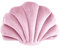 Muschelförmiges Kissen, Samt, gemütlich, solide, dekorativer Couchkissen, Überwurfkissen mit Kisseneinsatz für Zuhause, Sofa, Bett, Wohnzimmer, Dekoration, Wurfkissen (Rosa, 33 x 46 cm)
