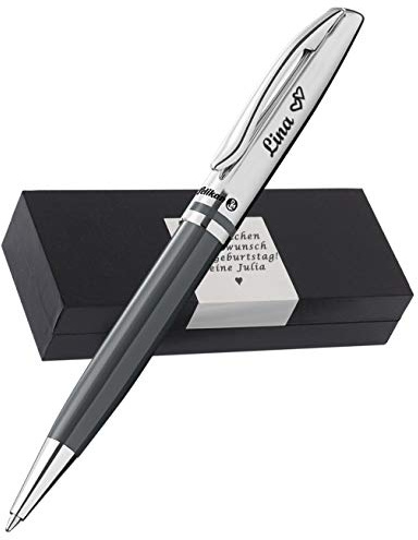 Pelikan Kugelschreiber mit Gravur als Geschenk & Symbol mit Geschenkverpackung Pelikan Kugelschreiber Jazz Classic Warmgrau PS18 - mit Jetzte anpassen direkt online gestalten !