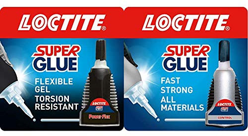 Loctite 1621077 Super Glue Power Flex Gel Control, 3g & 1623037 Super Glue Control Liquid, 3g