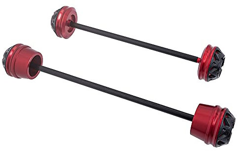 Kit Slider Asse Moto Tamponi di Protezione della Ruota Anteriore e Posteriore per Yamaha MT-07/FZ-07 2014-2021 per XSR700 2016-2021 (Rosso)