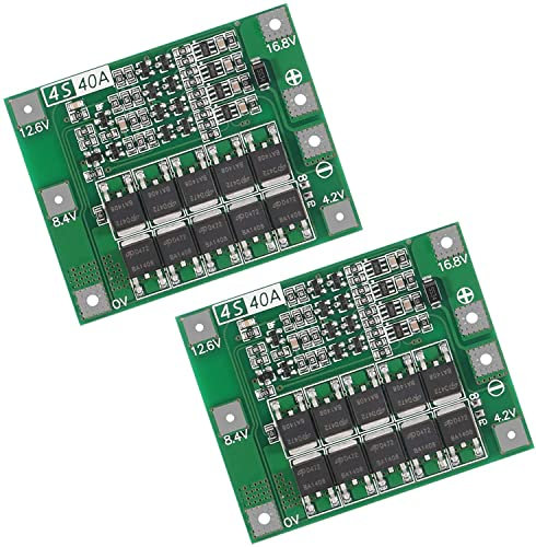 ARCELI 2 pièces 4S 40A Li-ION Lithium Batterie 18650 Chargeur PCB BMS Carte de Protection avec Balance pour Moteur de Perceuse 14.8V 16.8V Lipo Cell Module