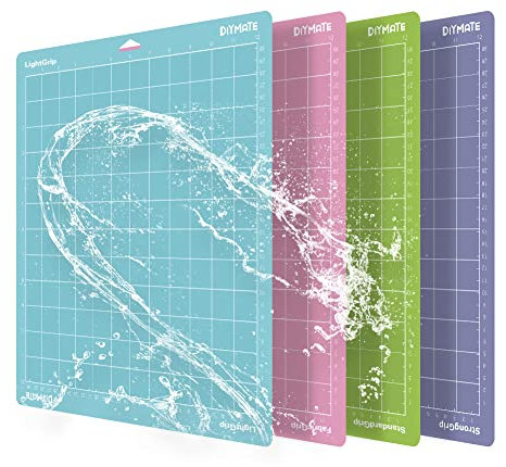 4er Pack Schneidematte für Silhouette Cameo 4/3/2/1 - Selbstklebend Schneidematten für Cricut Explore One/Air/Air 2/Maker Cutting Mat Vielzahl Klebend Rutschfeste Gerasterte Schneidmatte Set 35,5*33cm