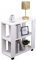 Yaermei Homeke White 3-Tier Rectangle Nightstand Living Room Sofa Side Table End Coffee Desk with Wheels UK Stock, 21641