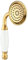 Ownace 3.3 Inch Traditional Gold Brass Ceramics Telephone Hand Held Shower Head Victorian Shower Head for Bathroom Shower Tap