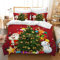 AVJWWD Weihnachts Bettwäsche Set Weihnachten Bettbezug, Weihnachtsmann,Weihnachtselch und Weihnachts-Schneeflocken-Muster,weiche Mikrofaser mit Reißverschluss (Weihnachtsbaum, 200 x 200 cm)