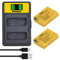 Uwayor EN-EL14 Chargeur de Batterie de caméra Set Kit de Batterie de Remplacement USB Chargeur de Batterie à Double Fente pour D5600 D5300 D3500 D3400 D3300 D3200 Coolpix P7800 P7700 P7200