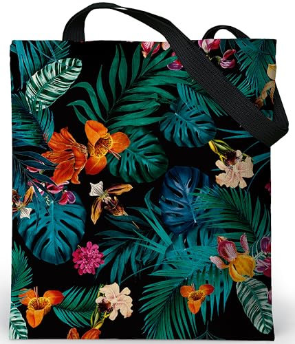 Loxato Tote Bag mit Reißverschluss - Aesthetic Tasche - Samtgewebe Velluto - Stofftasche Damen mit Reißverschluss Groß B37 H42 cm - Jutebeutel Bedruckt - Beuteltasche Damen - Stoffbeutel Aesthetic