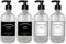 seifenspend Kunststoff, 4er Set Seifenspender 500ml mit Etiketten, pumpflaschen Set Badezimmer, Shampoo Flasche (500ml Transparent)