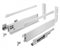 GTV - Modern Box Pro Schubladenschienen I L=500mm H=199mm I Weiss I Schublade mit Leises Schließen I Die Synchronisation des Fahrweges der Führungen I Belastung bis zu 40 kg I PB-MBPRO-KPL500C1
