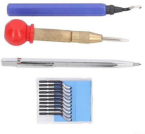 Deburring Tool Kit,Burr Removal Blades With Hole Puncher Scribing Pen Reamer Burr Remover For 3D Prints,Pipe