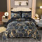 Freyamy 3D Marmor Bettwäsche 135x200cm 2teilig Schwarz Gold Geometrische Marmormuster Luxus Bettwäsche 100% Mikrofaser Bettwaren-Sets Weiche Bettbezug mit Reißverschluss und Kissenbezug 80x80cm