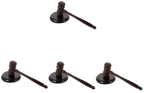 Operitacx 4 Stück Auktionshammer Rollenspiel-outfits Rechtsanwalt Richter Auktion Hummer Hammerhammer Richterhammer Aus Holz Urteil Hammer Cosplay-outfits Ar Mini Kind Hölzern Hammerwerkzeug