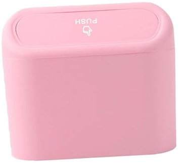 Sharplace Poubelle de Voiture Noire, conteneur de déchets de Voiture, Mini Poubelle Suspendue Durable, Organisateur de déchets pour Le Bureau, la Maison et, Rose