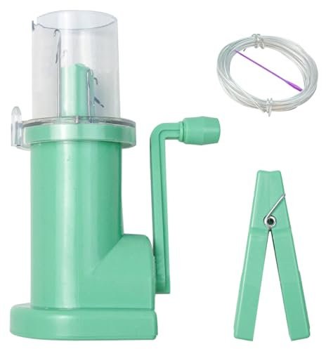 Genérico Máquina de tejer Carrete Tejedor 1 juego DIY Manual de manivela Hogar Carrete Tejedor Principiante Máquina de tejer con cordón verde para arcos artesanales