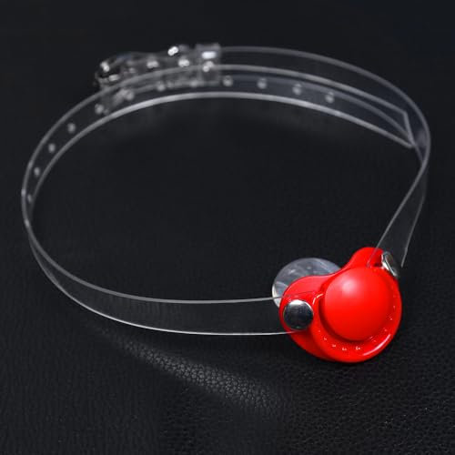 Jomyu Neu BDSM Mundknebel Offen Zum Einnehmen Schnuller Mundstöpsel Ball Gag Einstellbar Sklaven Fetisch Sexspiel Sexspielzeug für Paare Frauen Männer Extrem (Schwarz)