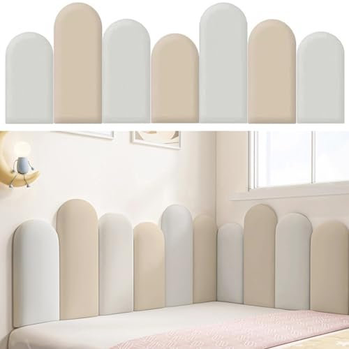 Wzmazingly Panneau Mural Ovales, 3D Anti-Collision Tapis Murale pour Enfants, Décoration Murale Moderne Auto-adhésif Coussin Mural pour Chambre d'enfant (Color : D, Size : 140x55cm)