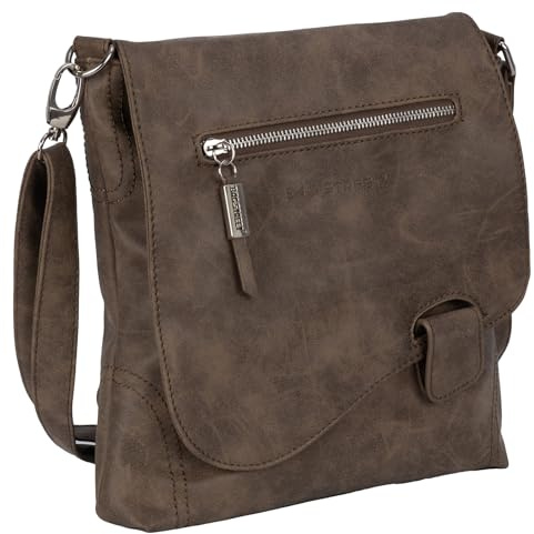 EAAKIE Damen Tasche, Schultertasche, Handtasche, Umhängetasche mit Leder Optik und vielen Fächern