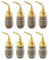 Nakamichi FanLock Excel Series 24k Gold Plated 2mm Pin Plug Banana 10 AWG - 18 AWG Gauge Size 4mm for Spring Clip Speakers Amplifier Hi-Fi Home Theatre Wire Cable Quick Connector, 8 Pcs (4-Pairs)