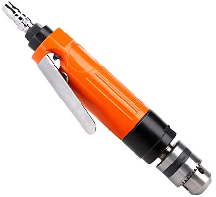 Taladro Neumático de Alta Velocidad, Mandril Ajustable para Productos de Metal y Plástico, Operación Manual, Entrada de Aire Filtrado, con Taladro Neumático Recto